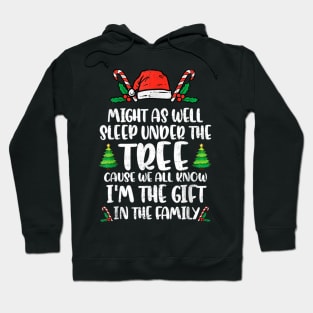 Might Funny As Well Sleep Under The Tree Happy Christmas Hoodie